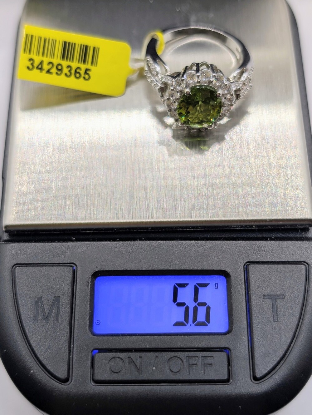 4.95ctw Hebei Peridot & Cambodian Zircon Platinum Plated 925 Silver - Picture 8 of 9
